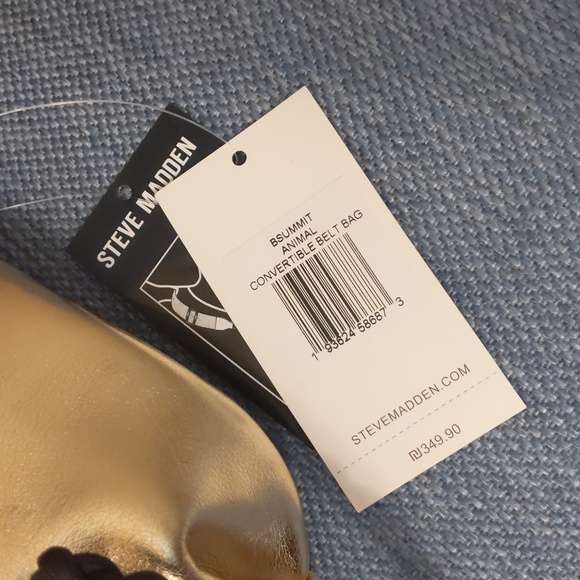 NWT Steve Madden belt bag animal print cheetah gold black - Picture 3 of 13